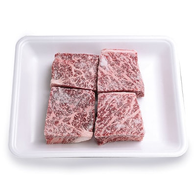 北海道長沼町産 馬追和牛 ももステーキ 400g(4枚入)【配送不可地域：離島】