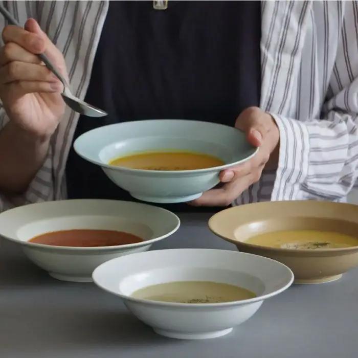 【波佐見焼】DAILY MAT シリーズ 18cm リムボウル ボウル 4色セット 食器 皿 【永峰製磁】【eiho】 [RA54] 波佐見焼