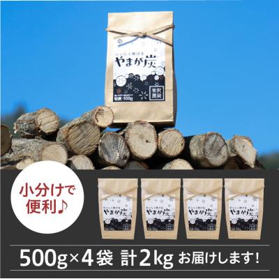 ふるさと納税 米沢市 やまが炭2.0kg 米沢産 なら炭500g・袋×4個 |  | 01