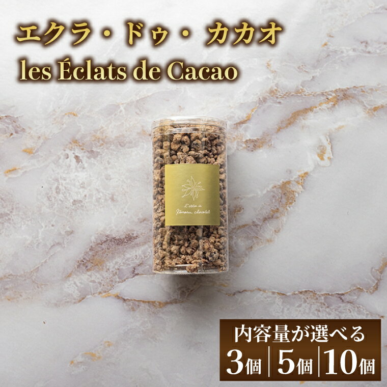 【ふるさと納税】【選べる】les Éclats de Cacao 3個・5個・10個 │ チョコ チョコレート ガーナ カカオ（AH007）