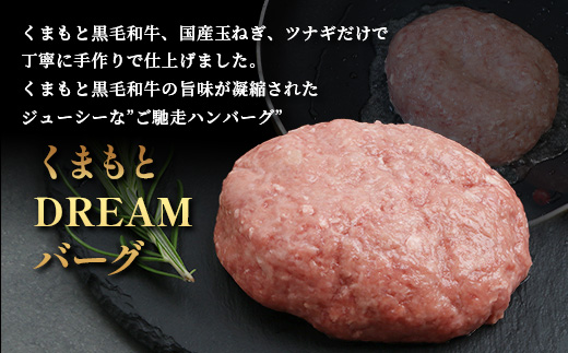 くまもと黒毛和牛 DREAMバーグ 100g×20個 【計2kg】 生 ハンバーグ 牛肉 100％ ブランド牛 黒毛 和牛 お弁当 熊本 上質 肉 惣菜 冷凍 小分け 熊本県 113-0541