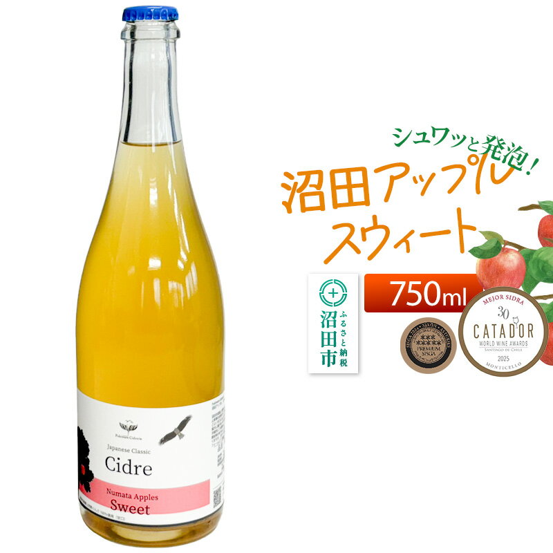【ふるさと納税】《SISGA部門最高賞ほか受賞》沼田アップルスウィート（甘口）750ml×1本 Fukiware Cidrerie