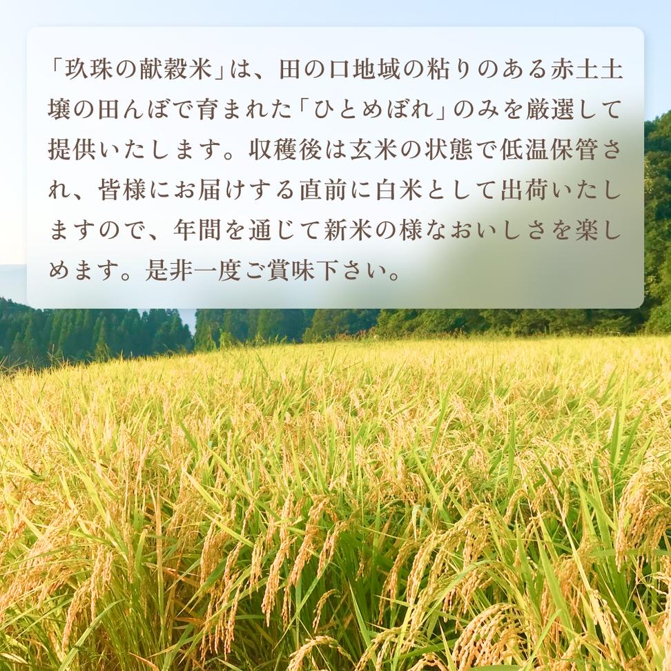 【令和8年産米先行受付】玖珠の献穀米 3kg × 6回 毎月定期便