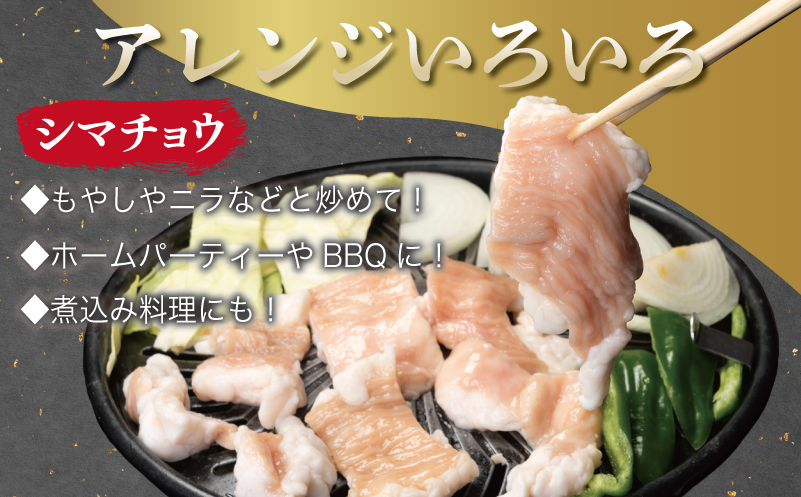 【お中元】 牛カルビ＆シマチョウ 塩麹漬け 焼肉セット 合計1.5kg【味付け 小分け 焼くだけ 簡単調理 BBQ 250g×6袋 牛肉 ホルモン】 099H3398t