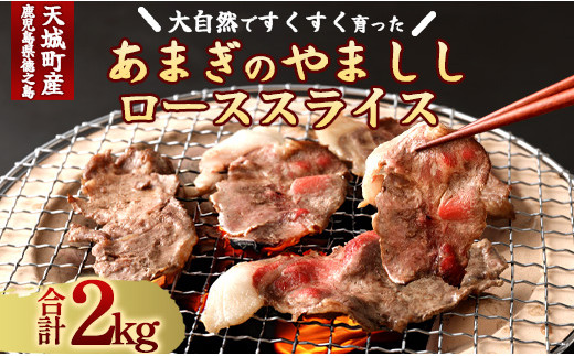 【天城町】大自然で育ったあまぎのやましし ローススライス 2kg イノシシ ジビエ 猪肉