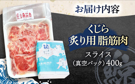 くじらの炙り用脂筋肉 生スライス400g【中島(鯨)商店】[OBR007]