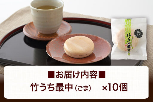 竹うちもなか ごま 10個入 最中 秋田銘菓 お菓子のくろまる 秋田 美郷町