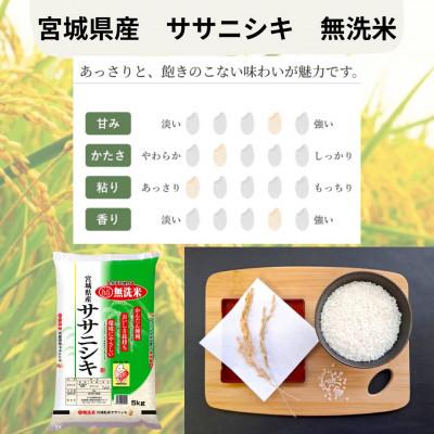 ふるさと納税 宮城県 令和7年産　宮城県産【ササニシキ】無洗米5kg |  | 01