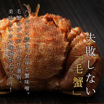 ふるさと納税 稚内市 【ボイル済み急速冷凍】身がぎっしりと詰まった毛ガニ650〜700g×1尾 |  | 01