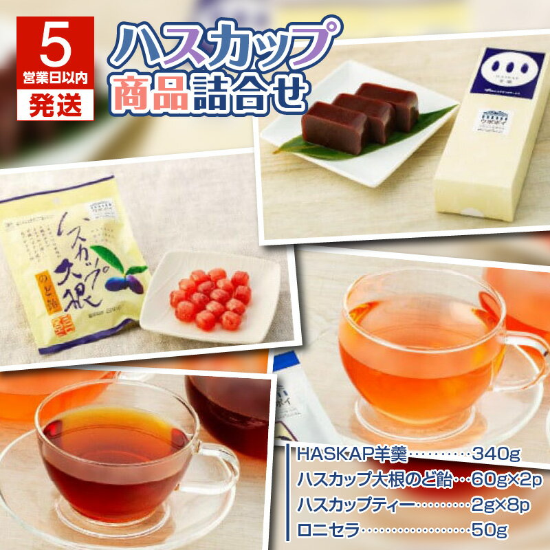 【ふるさと納税】【5営業日以内に発送】 ハスカップ商品 詰め合わせ 羊羹 ハスカップ ティーバッグ 濃縮顆粒 ロニセラ 大根 のど飴 ようかん フレーバーティー あめ セット お菓子 おやつ はすかっぷサービス 北海道 苫小牧市 おすすめ ランキング プレゼント ギフト