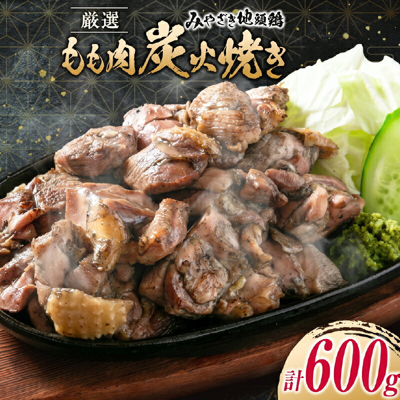 【ふるさと納税】数量限定 みやざき地頭鶏 厳選 もも肉 炭火焼き 計600g 鶏肉 チキン 地鶏 惣菜 国産 食品 おかず おつまみ お弁当 ブランド おうち時間 簡単調理 真空パック 小分け おすそ分け お取り寄せ グルメ BBQ バーベキュー おすすめ 冷凍 宮崎県 日南市 送料無料