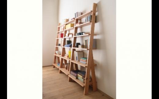 天然木シェルフ 本棚 幅84cm / ウォールナット材 または オーク材 【HIRASHIMA SCALA Shelf 084】 受注生産