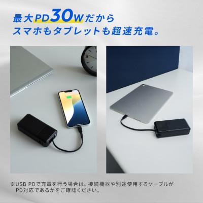 ふるさと納税 海老名市 USB Type-Cケーブル一体型デジタル表示搭載 10000mAh PD30W モバイルバッテリー |  | 02