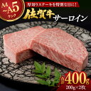 【ふるさと納税】佐賀牛 厚切り サーロインステーキ 計400g（200g×2枚） / ブランド牛 牛肉 ステーキ サーロイン 焼肉 / 佐賀県 / 株式会社弥川畜産 [41ADCI003]