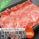 【ふるさと納税】【居酒屋うの】淡路牛肩ローススライス500g（冷凍）