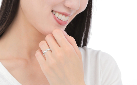 0.20CT　ダイヤチェーンデザインリング　R3990DI-P　プラチナ【サイズ：8号～18号（0.5号刻み対応可）】