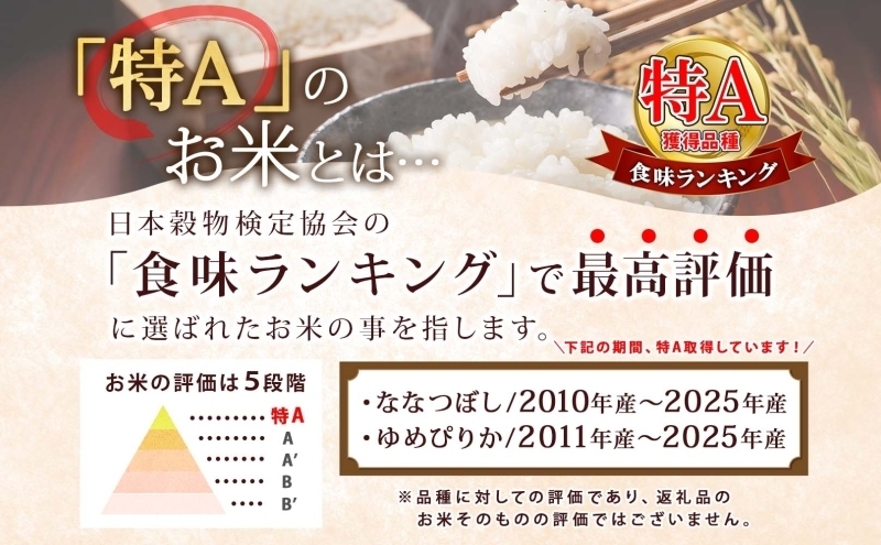 米 北海道 ゆめぴりか ななつぼし 食べ比べ 各 2kg 合計 4kg (ホクレン米) 特A 獲得 白米 お取り寄せ ごはん 道産米 ブランド米 4キロ お米 ご飯 米 北海道米 送料無料 北海道 芦