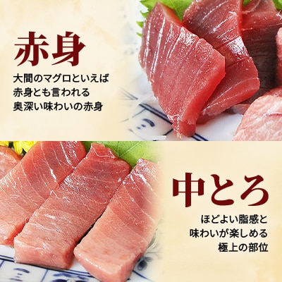 大間産本マグロ 赤身と中トロセット 各200g前後(合計400g前後)【配送不可地域：離島】