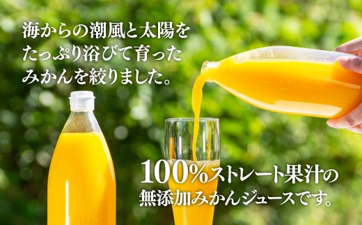 愛媛　ブルーレモンファームのごくしぼりみかんジュース　1L　3本