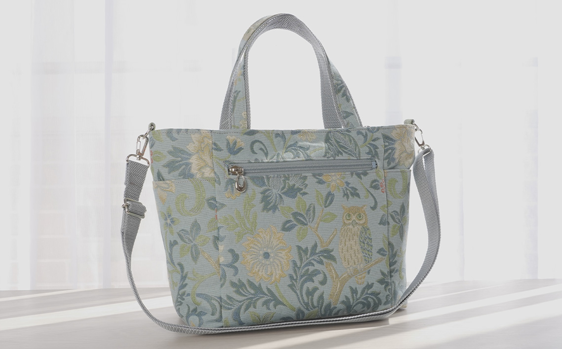 尾州織物　手提げ ショルダーバッグ LB ／ カバン 尾州織物 毛織物 日本製 布バッグ 上品 通勤 通学 普段使い お出かけ 職人 伝統工芸 贈り物 送料無料 愛知県 特産品 No.415