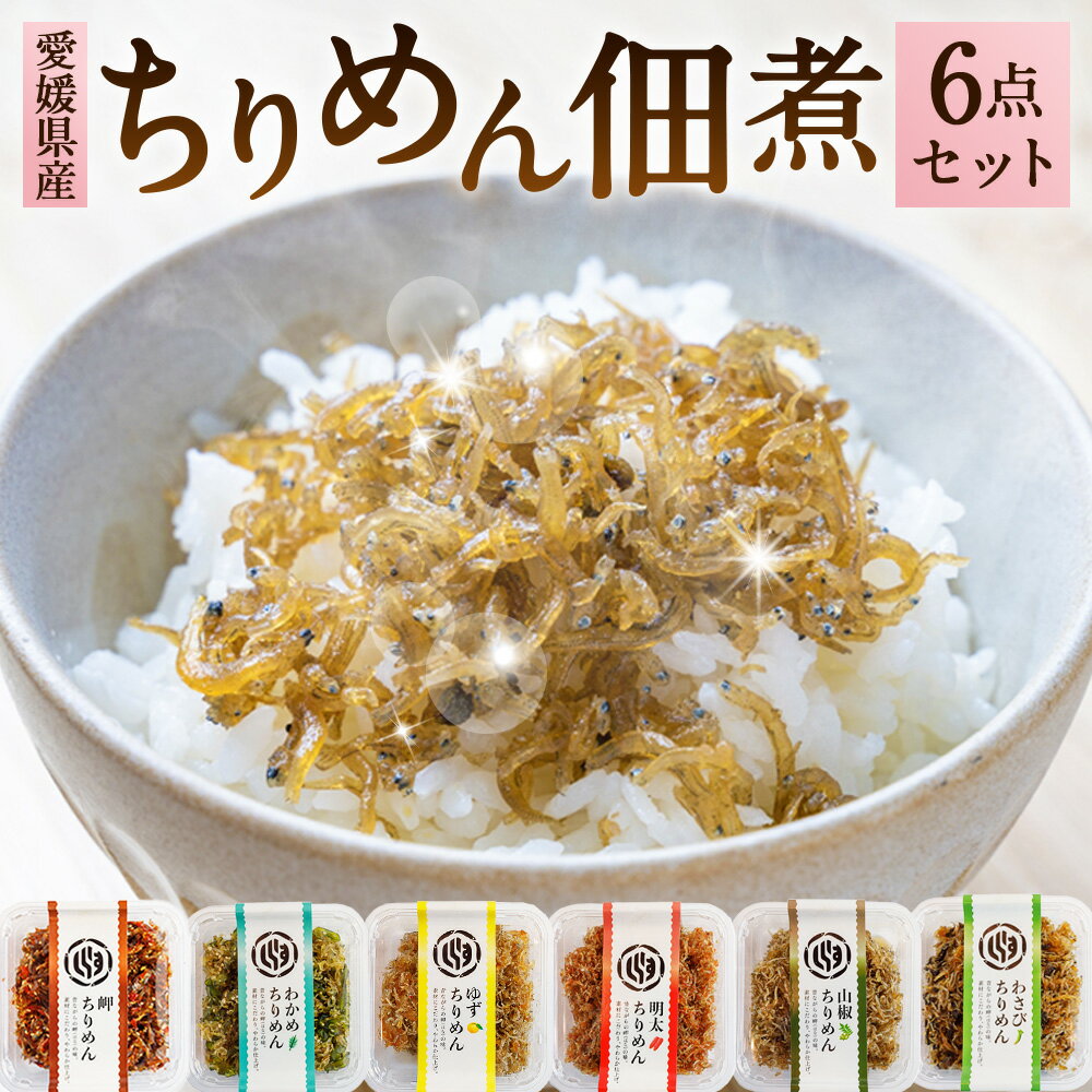 【ふるさと納税】ちりめん佃煮 6点 セット 計約540g 約90g×6パック 山椒ちりめん 岬ちりめん わかめちりめん 明太ちりめん わさびちりめん ゆずちりめん ちりめん 佃煮 ごはんのお供 ご飯のお供 愛媛県 送料無料【えひめの町（超）推し！（伊方町）】(842)