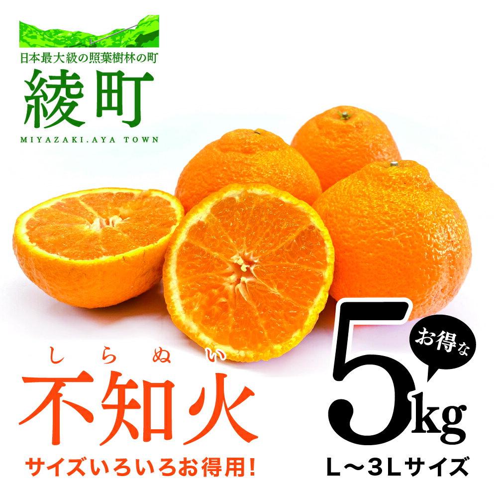 【ふるさと納税】[先行予約] 不知火 サイズいろいろ お得な5kg みかん しらぬい 不知火 フルーツ 柑橘 蜜柑 果物 くだもの 宮崎 綾町