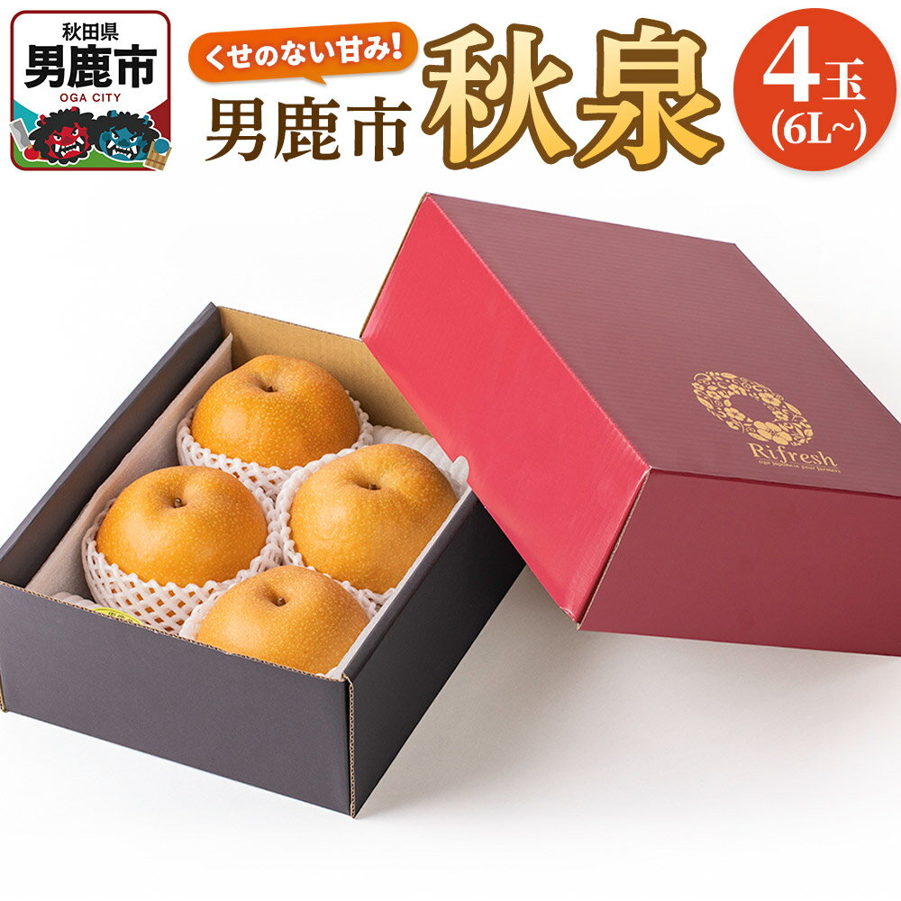 【ふるさと納税】【令和7年度 早期受付】秋泉 梨 4玉 6L〜 梨 なし ナシ 秋田県 男鹿市 旬の果物 フルーツ