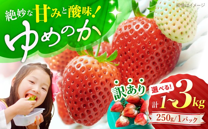 
                  ゆめのか いちご 訳あり 計1kg / 計2kg / 計3kg【2027年1月下旬より順次発送予定】＜川原農園＞ [CDR001] 長崎 西海 いちご 苺 イチゴ 果物 フルーツ いちご 甘い ichigo strawberry イチゴ 生いちご 長崎県 西海市 ichigo 訳あり 不揃い 規格外
                