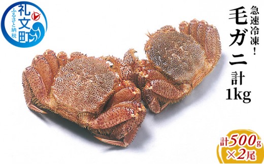 
                  北海道産 急速冷凍 ボイル 毛ガニ 約500g×2尾［株式会社やまじょう］【 かに カニ 蟹 毛蟹 毛ガニ 姿 急速冷凍 ボイル 蟹味噌 かにみそ 海鮮 北海道 お祝い 贈答 ギフト 】
                