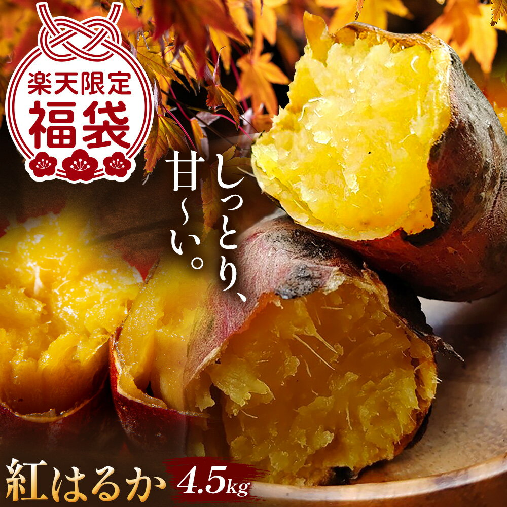 【ふるさと納税】福袋 楽天限定 年内出荷 さつまいも 紅はるか 4.5kg やまおか農園 《30日以内に出荷予定(土日祝除く)》 岡山県 備前市 芋 野菜 焼き芋 甘い おやつ スイーツ しっとり ねっとり グリル 訳あり 蜜 送料無料