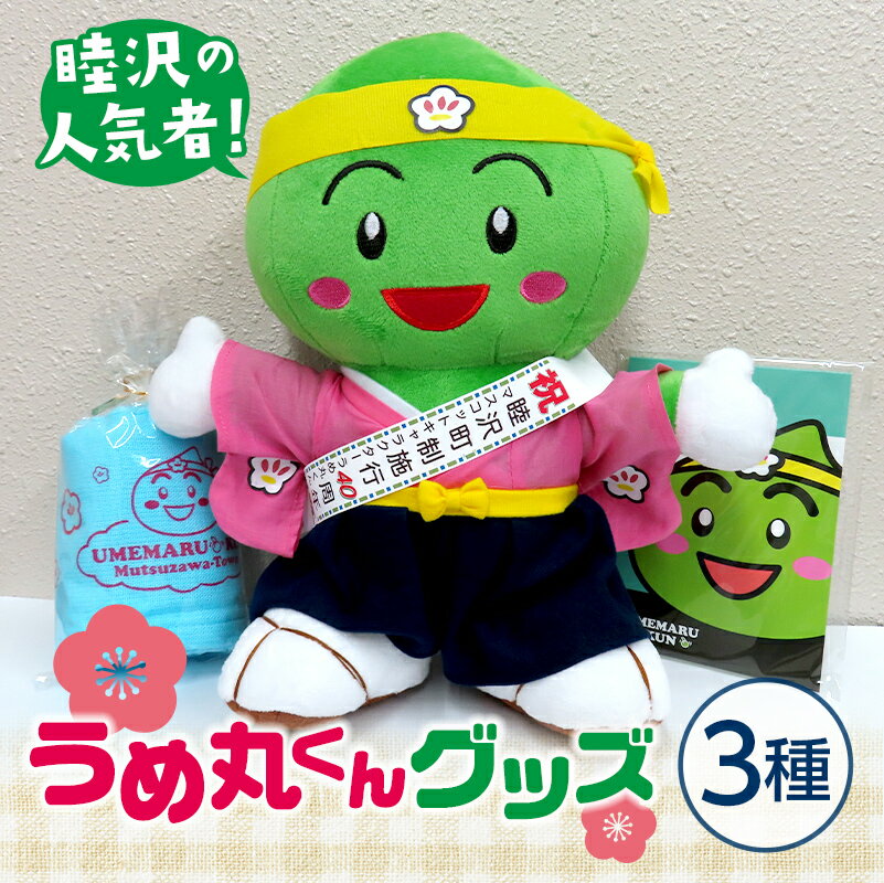 【ふるさと納税】 町の人気者！うめ丸くんグッズ 3種 F21G-016