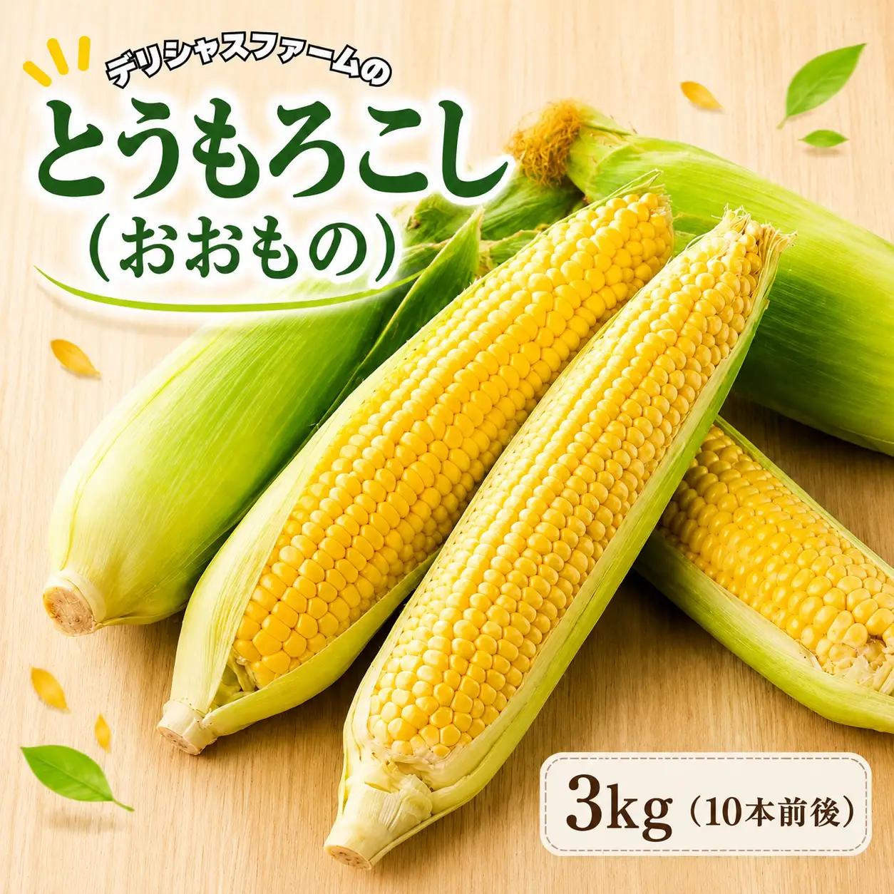 とうもろこし【おおもの】3kg（10本前後） / とうもろこし 野菜 トウモロコシ 【delf059】 