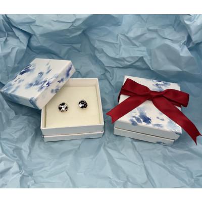 ふるさと納税 近江八幡市 『ビワパール(R)』の蒔絵ピアス K18(朝顔) |  | 03