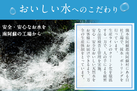 【6か月定期便】南阿蘇村 天然水 300mlボトル×30本（スタイリッシュラベル） 6回お届けで計180本！ハイコムウォーター 《お申込み月の翌月から出荷開始》 熊本県南阿蘇村 天然水