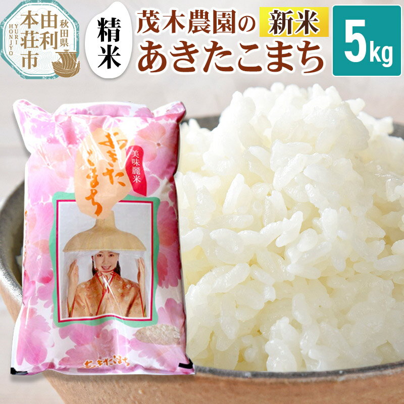 【ふるさと納税】《令和7年産 新米》【精米】 あきたこまち 秋田県産 茂木農園のあきたこまち 精米 5kg