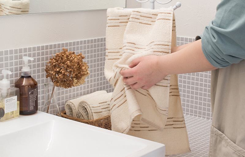 カラードコットン フェイスタオル 8枚セット 010B1050_イメージ4