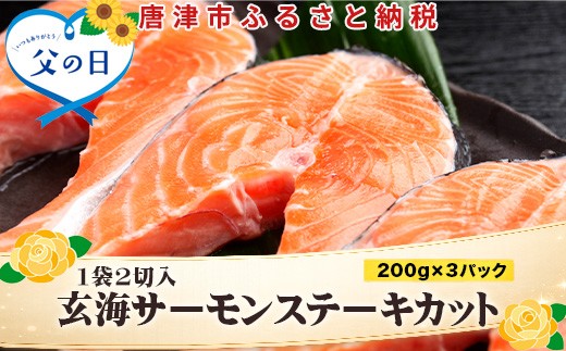 
                  「父の日」玄海サーモンステーキカット切身 200g×3パック(合計600g) おさかな村 お弁当 おかず
                