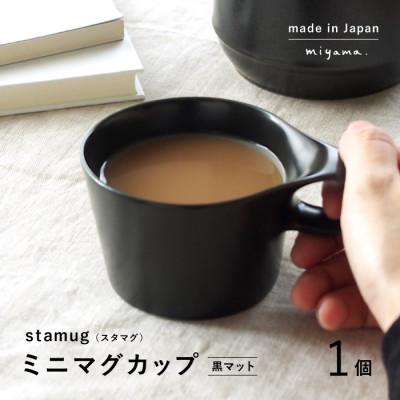 ふるさと納税 瑞浪市 【美濃焼】重ねて収納!miyama.のミニマグカップ(150cc)1個　黒マット