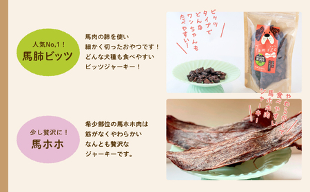 【3ヶ月定期便】ペットのための馬肉おやつセット 計12袋【株式会社ハートオブワン】