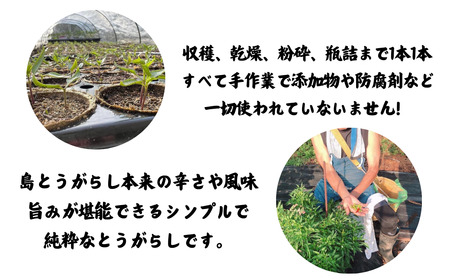 激辛注意！！草加産島とうがらし粗挽き一味5本セット【創業48年 島唐辛子 自家採種 爽やかな辛味  無添加 やみつき】