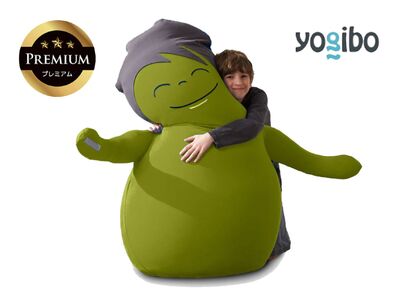 あなたをやさしく抱きしめてくれるかわいい友達。Hugibo Premium（ハギボープレミアム）ライムグリーン【Yogibo ヨギボー プレミアム ビーズクッション ビーズ 座椅子 椅子 クッション 