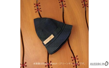 Wax Cotton Bucket Hat Col.02 Brown Plaid（ブラウンチェック）帽子 キャップ バケットハット フリーサイズ キャンプ用品 アウトドア用品 [OUTSIDE IN]