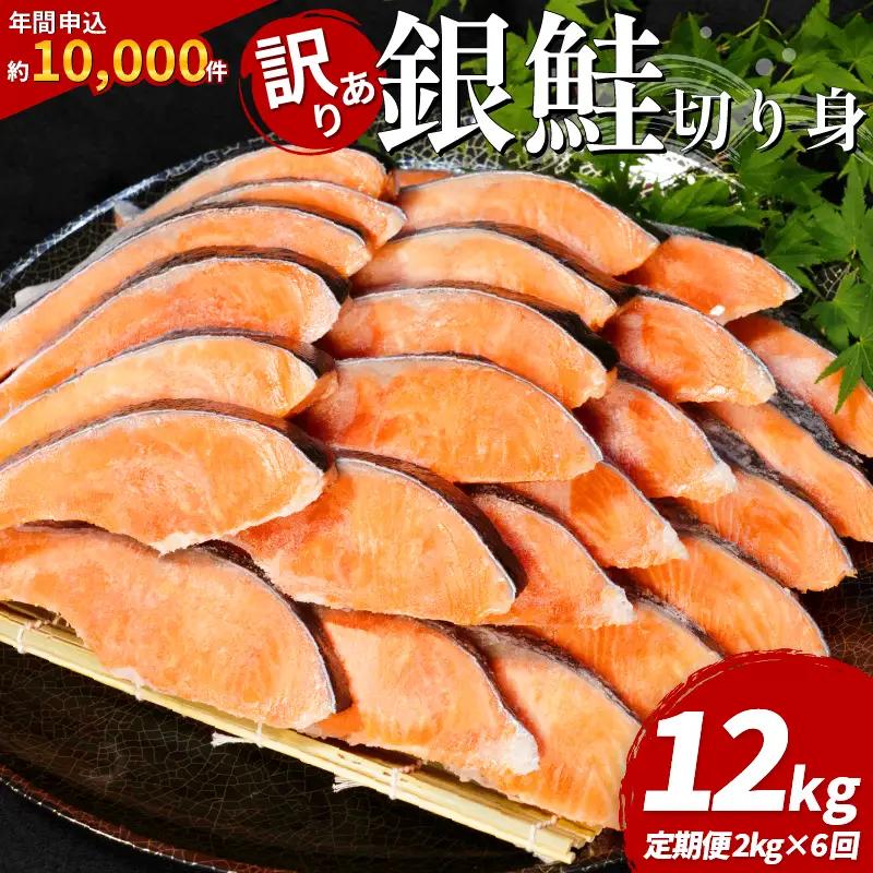 訳あり 銀鮭 定期便 2kg × 6回 計12kg 鮭  切り身 さけ 徳島 小松島  