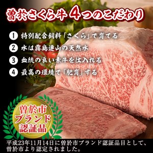 曽於さくら牛 ロース (スライス 500g・焼肉 500g：計1kg) 黒毛和牛 牛肉【福永産業】B8-v01