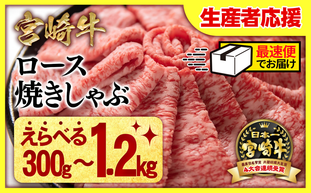 宮崎牛ローススライス：300g～1,200g