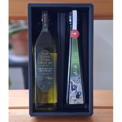 ふるさと納税 小豆島町 小豆島産「味咲」&amp;スペイン産エキストラバージンオイル【2本セット】