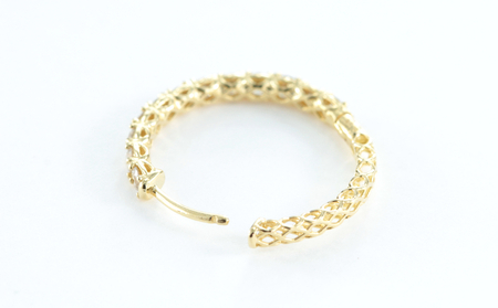 K18YG　ダイヤモンド　ピアス　1.0ct【P17783B】