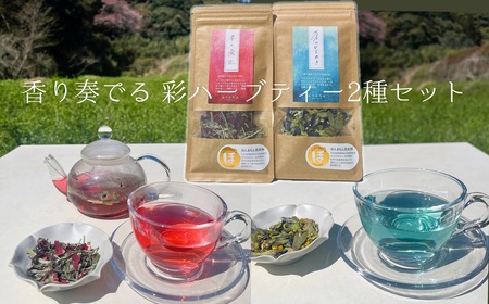 香り奏でる 彩ハーブティー2種セット　自然栽培ハーブ　ノンカフェイン　デトックス　癒し