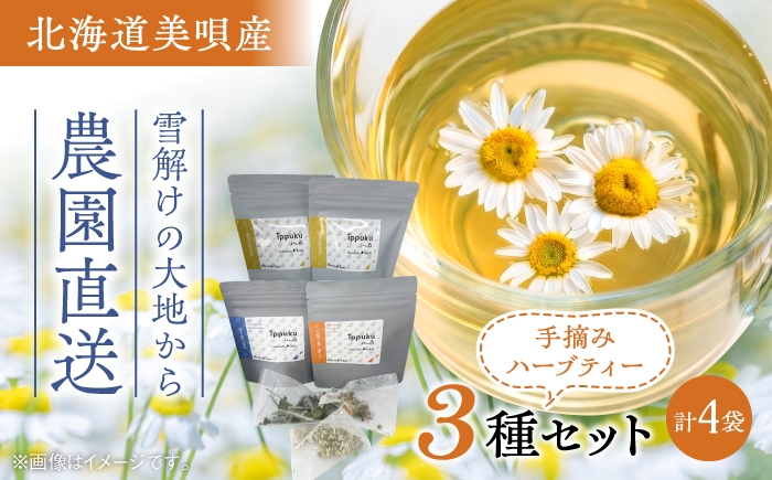 
                  ハーブティー 4袋・3種セット | ハーブティー ハーブ ノンカフェイン 飲み比べ セット | 吉田農園 ippuku herbs [BOBH001]
                