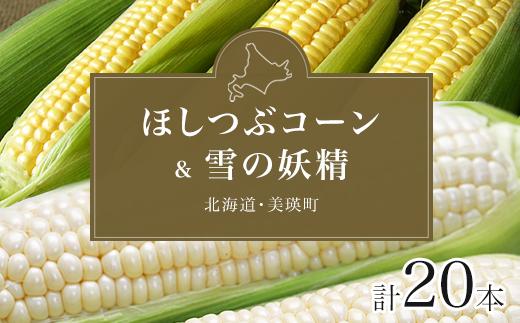 【先行予約】とうもろこし（ほしつぶコーン & 雪の妖精）各10本 計20本 <令和7年産 >黒木農場 [021-20]
